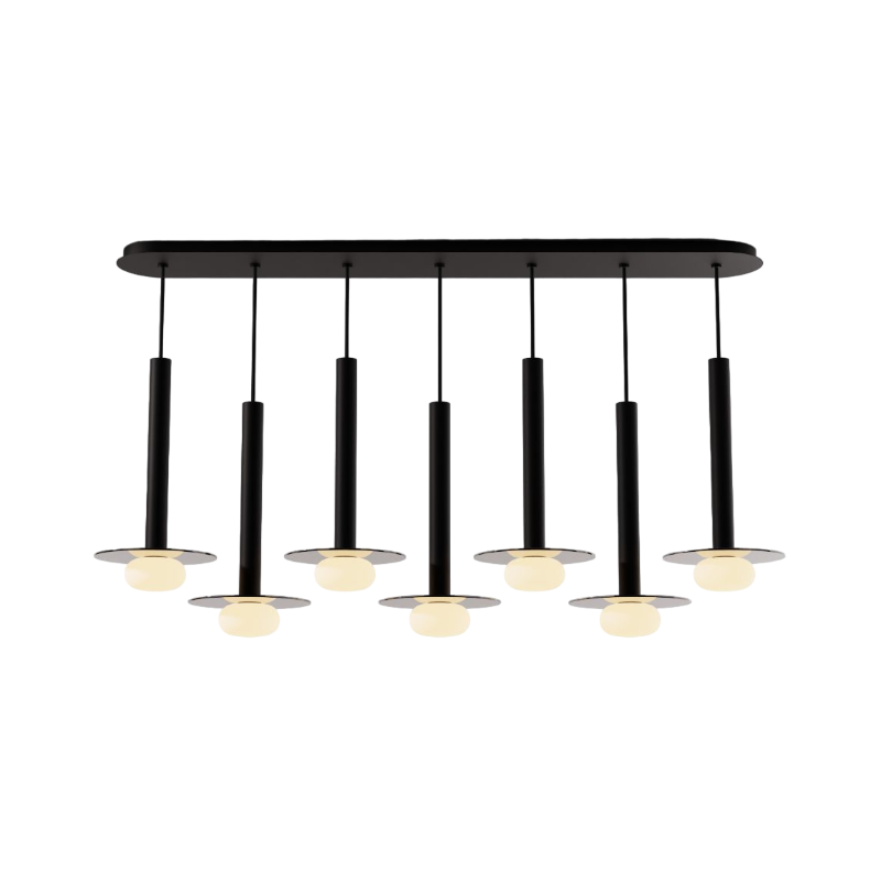 Koncept CMP-L7-S-16 Combi LED Pendant, Glass Plate with Frosted Glass Ball
