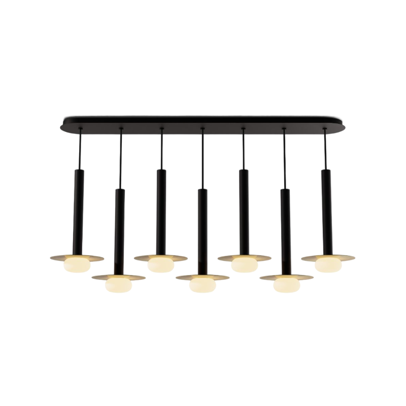 Koncept CMP-L7-S-16 Combi LED Pendant, Metal Plate with Frosted Glass Ball