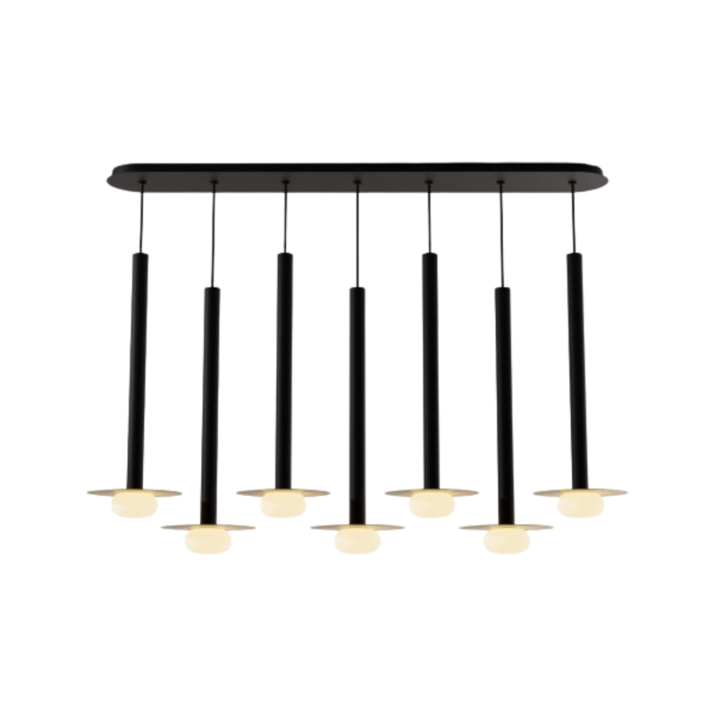 Koncept CMP-L7-S-24 Combi LED Pendant, Metal Plate with Frosted Glass Ball