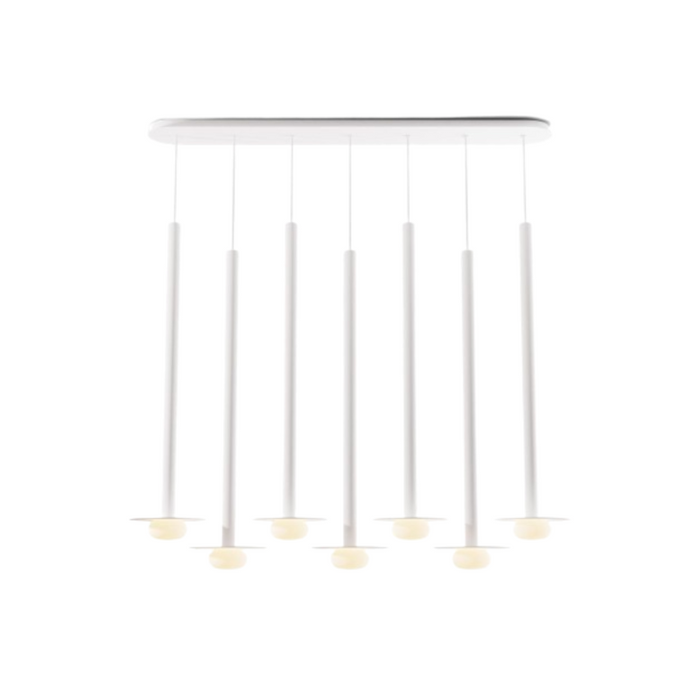 Koncept CMP-L7-S-36 Combi LED Pendant, Metal Plate with Frosted Glass Ball