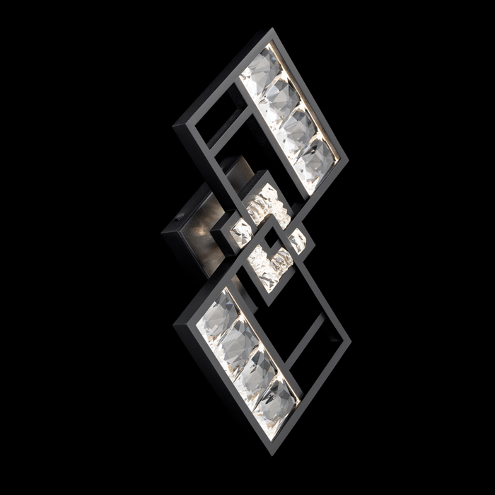 Schonbek S23518 Diamonta 3-lt 18" Tall LED Wall Sconce, CCT Selectable - Black