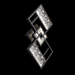 Schonbek S23518 Diamonta 3-lt 18" Tall LED Wall Sconce, CCT Selectable - Black