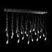 Schonbek S2423L Secret Garden 23-lt 53" LED Pendant - Black