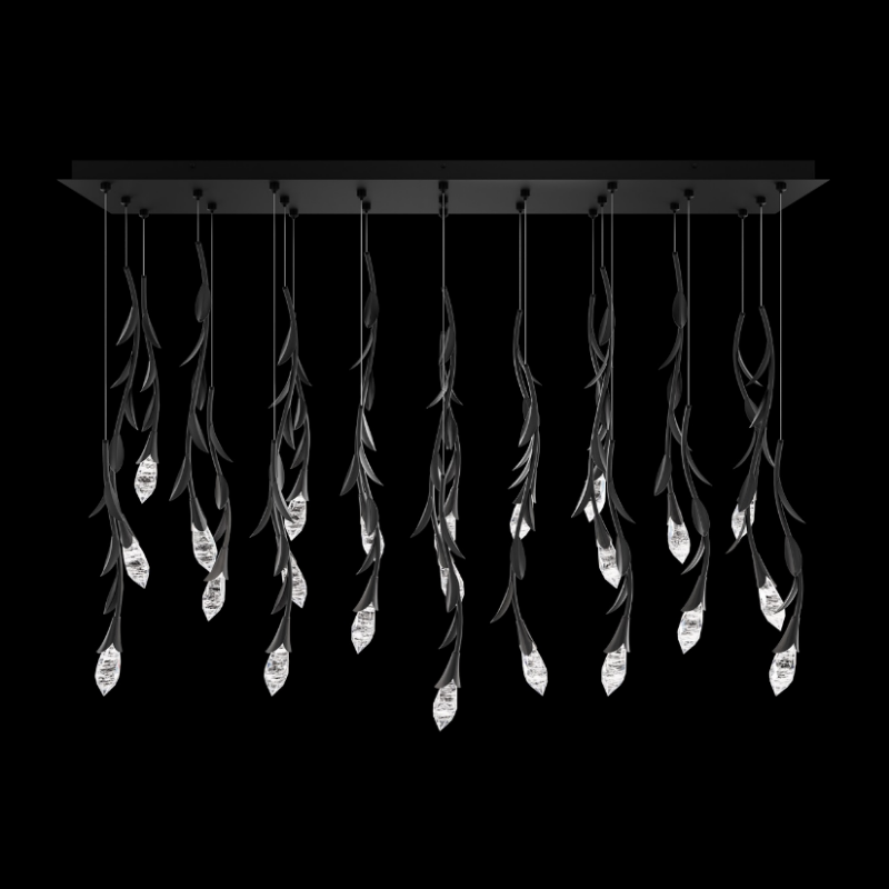 Schonbek S2423L Secret Garden 23-lt 53" LED Pendant - Black