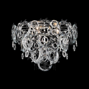Schonbek S24523 Concetta 3-lt 22" Flush Mount - Black