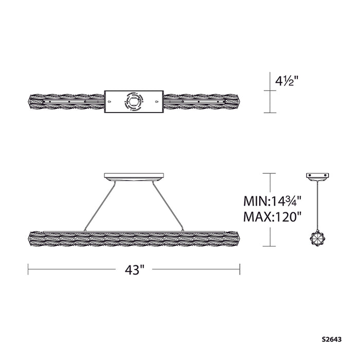 Schonbek S2643 Verve LED 43" LED Pendant