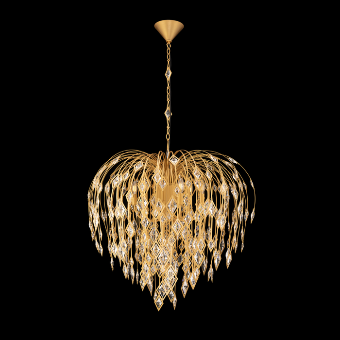 Schonbek S27536 Laureline 4-lt 35" Chandelier - Aged Brass