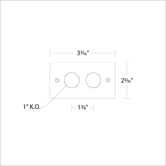 WAC S2C-WB-FEB Ventrix Wall and Soffit Feed End Box