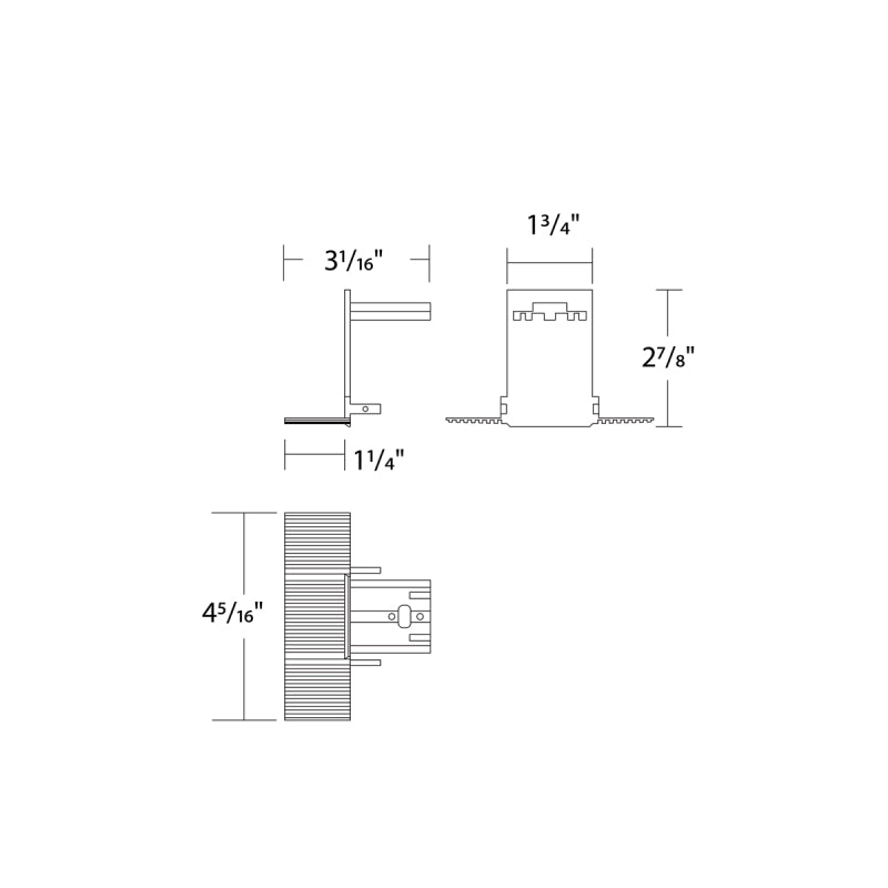 WAC S2CL-EC Ventrix Recessed Trimless End Cap