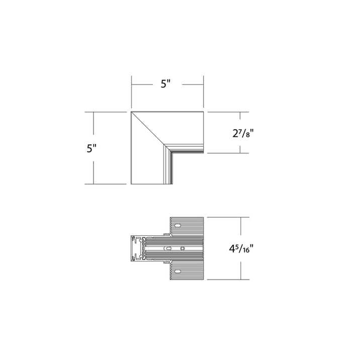 WAC S2CL-IC Ventrix Recessed Trimless Inside Corner