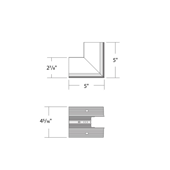WAC S2CL-OC Ventrix Recessed Trimless Outside Corner