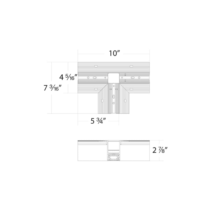 WAC S2CL-T Ventrix Recessed Trimless T Connector