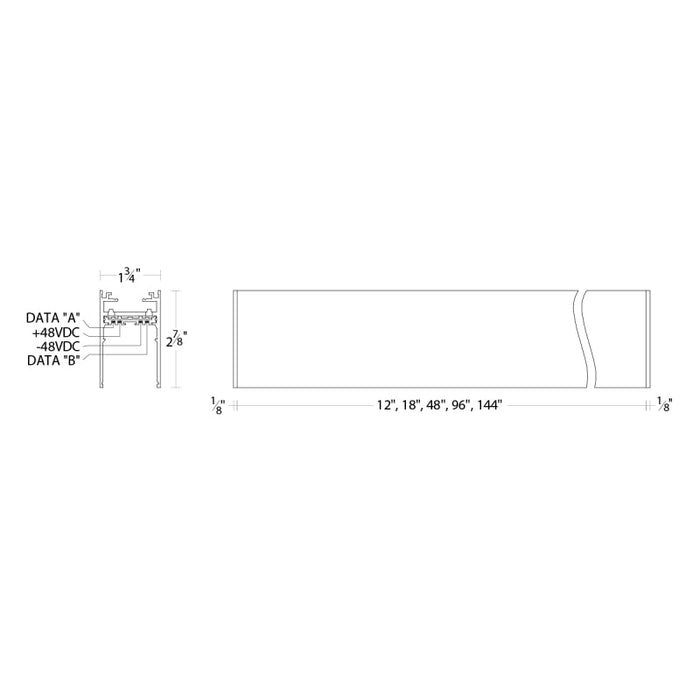 WAC S2CPS06 Ventrix 6-ft Suspended Surface Channel