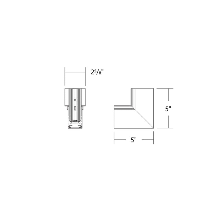 WAC S2CT-IC Ventrix Recessed Trim Inside Corner