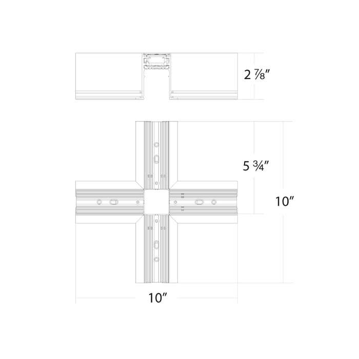 WAC S2CT-X Ventrix Recessed Trim X Connector