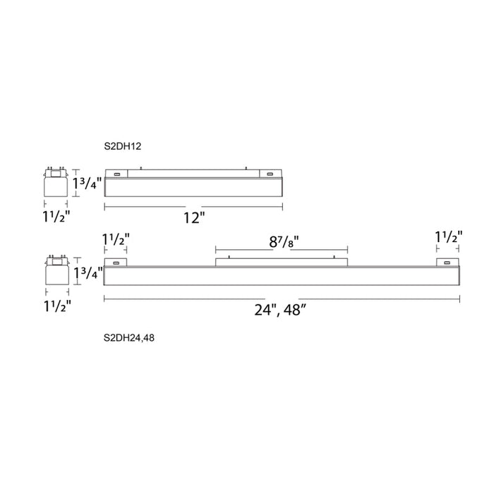 WAC S2DH48-2 48" Ventrix 37W High Output Direct Element