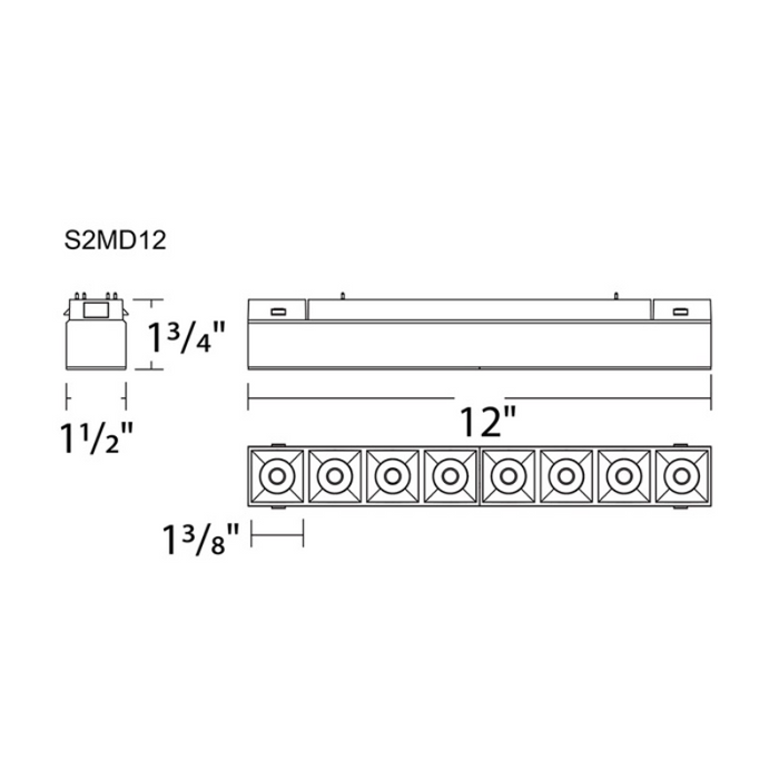 WAC S2MD12-3 12" Ventrix 10.5W Multi Stealth Downlight