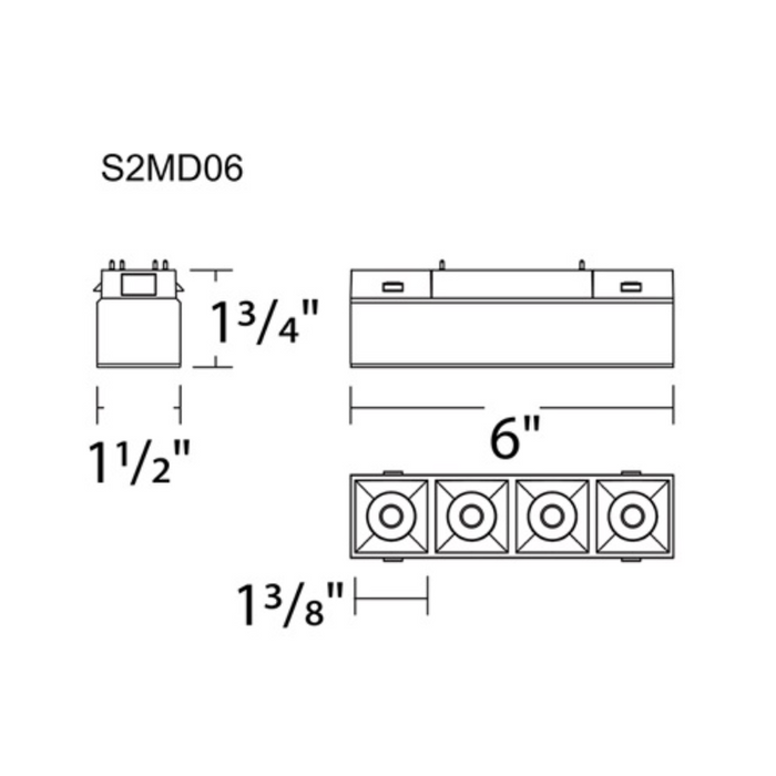 WAC S2MD06-3 6" Ventrix 6W Multi Stealth Downlight