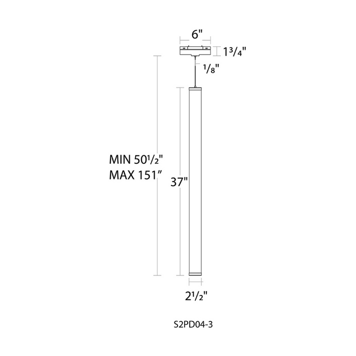 WAC S2PD04-3 6" Ventrix 32W Flare Pendant