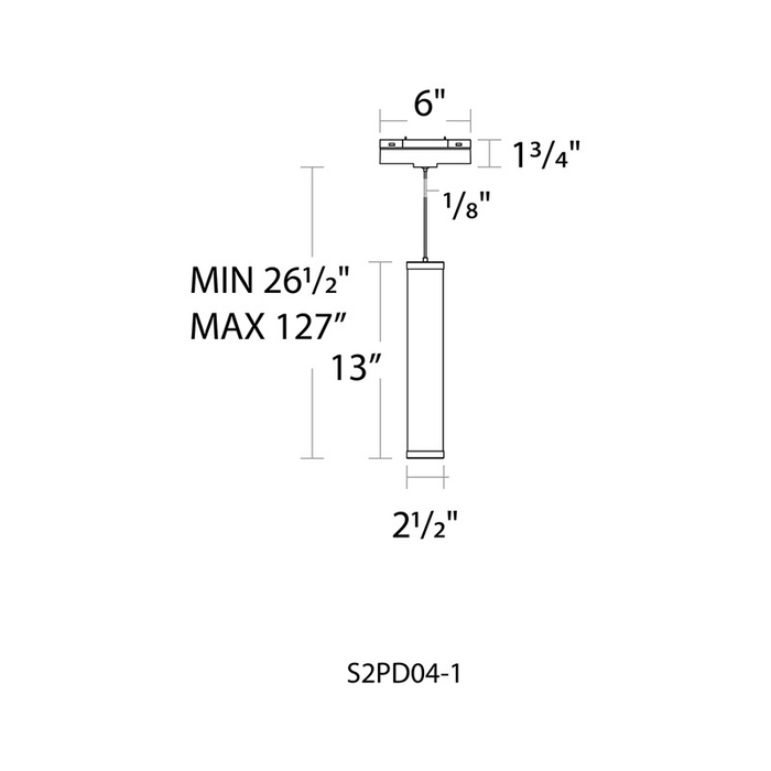 WAC S2PD04-1 6" Ventrix 9W Flare Pendant