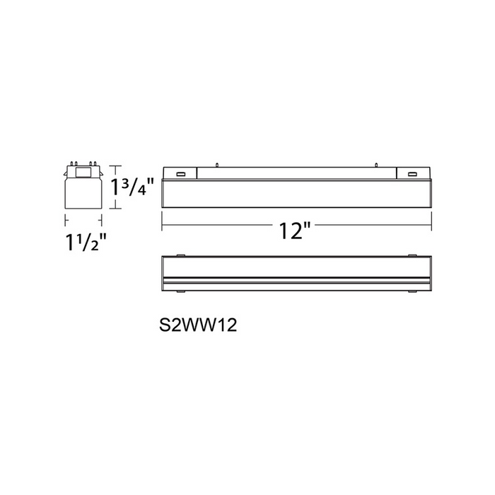 WAC S2WW12-1 12" Ventrix 7W Stealth Wall Wash