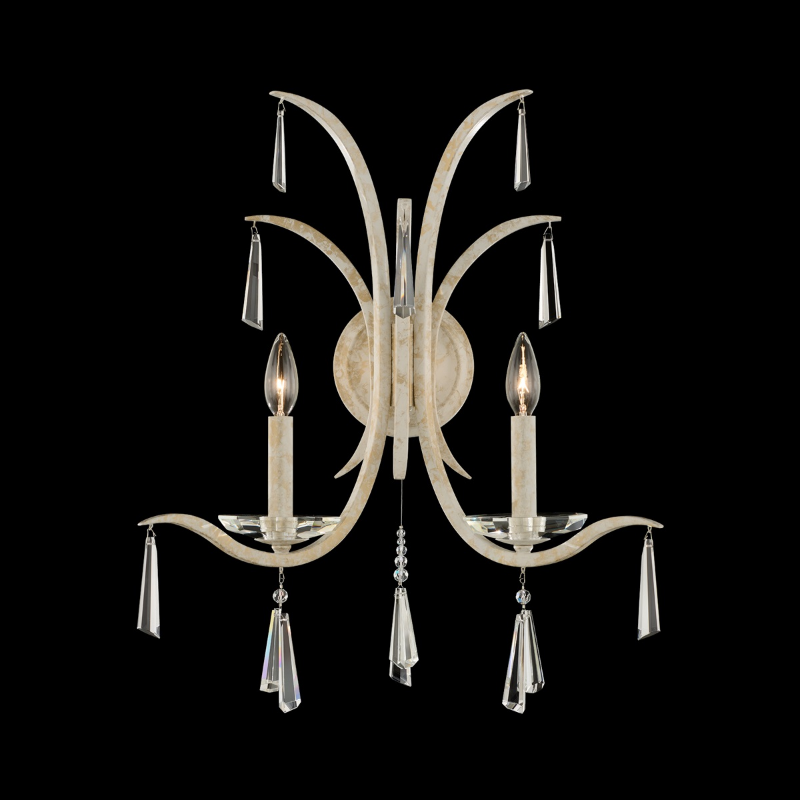 Schonbek S30502 Tinsley 2-lt 22" Tall Wall Sconce - White Gold