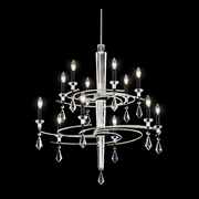 Schonbek S5612 Tempest 12-lt 36" Chandelier - Soft Silver/Black