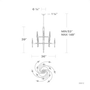 Schonbek S5612 Tempest 12-lt 36" Chandelier
