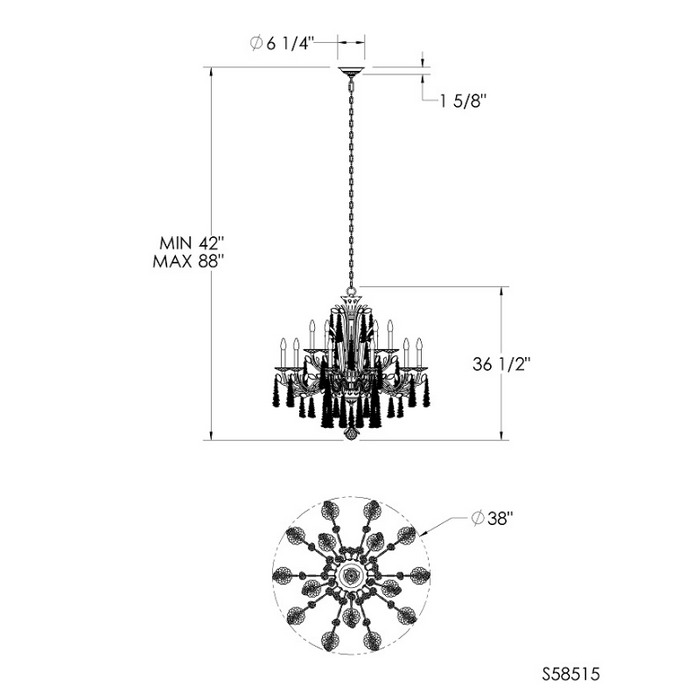 Schonbek S58515 Maclyn 15-lt 38" Chandelier