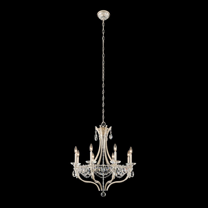 Schonbek S77508 Adley 8-lt 30" Chandelier - Antique Silver/Radiance