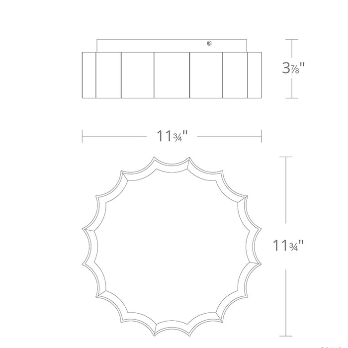 Schonbek S8412 Tarte 12" LED Flush Mount