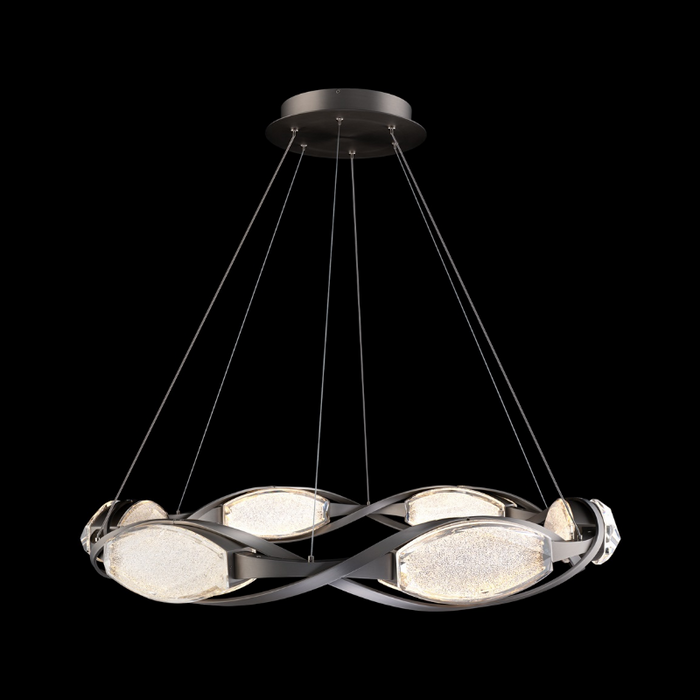 Schonbek S8734 Bijoux 6-lt 34" LED Pendant, CCT Selectable - Brushed Nickel