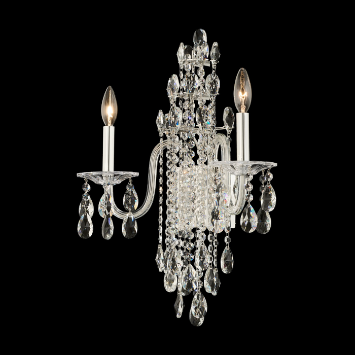 Schonbek S93502 Rainier 2-lt 22" Tall Wall Sconce - Polished Silver