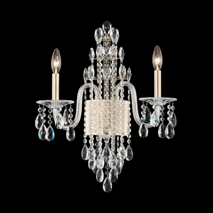 Schonbek S93502 Rainier 2-lt 22" Tall Wall Sconce - Polished Silver