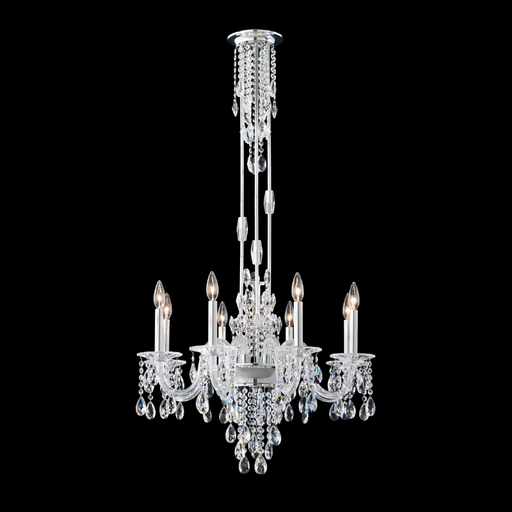 Schonbek S93508 Rainier 8-lt 26" Chandelier - Polished Silver