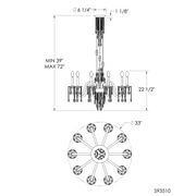 Schonbek S93510 Rainier 10-lt 33" Chandelier