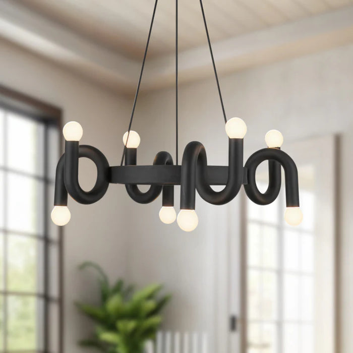 Alora Mood CH420823 Sadie 8-lt 23" Chandelier - Matte Black