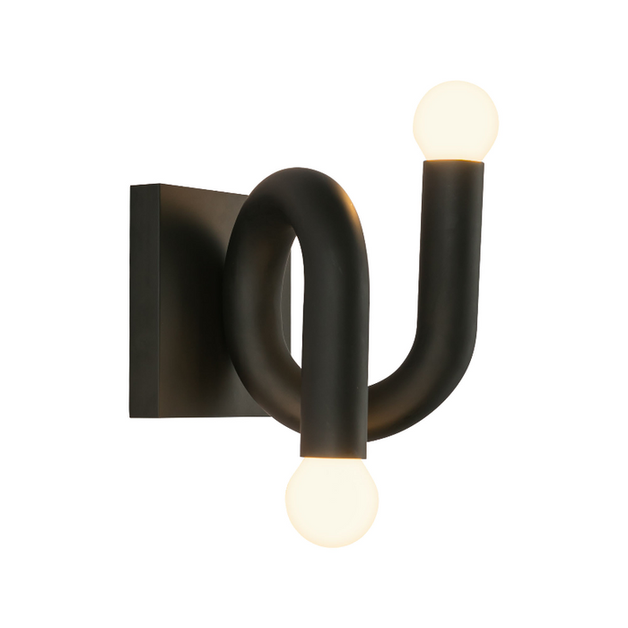 Alora Mood WV420206 Sadie 2-lt 6" Tall Wall Sconce - Matte Black