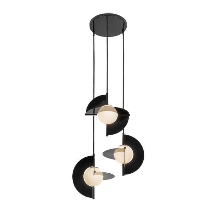 Kuzco CH65127 Scorpio 3-lt 27" LED Chandelier - Glossy Black