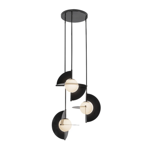 Kuzco CH65127 Scorpio 3-lt 27" LED Chandelier - Glossy Black