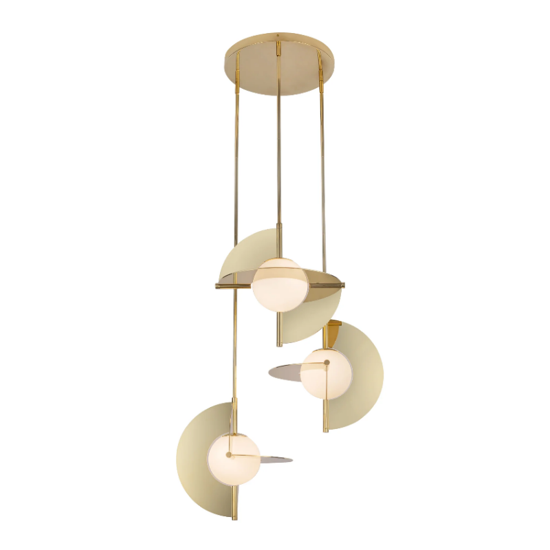 Kuzco CH65127 Scorpio 3-lt 27" LED Chandelier - Metallic Brass
