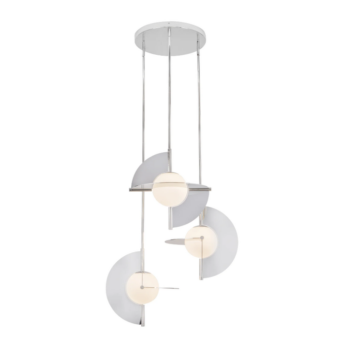 Kuzco CH65127 Scorpio 3-lt 27" LED Chandelier - Polished Nickel