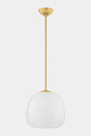Hudson Valley 3015 Scranton 1-lt 15" LED Pendant - Aged Brass