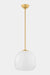 Hudson Valley 3015 Scranton 1-lt 15" LED Pendant - Aged Brass