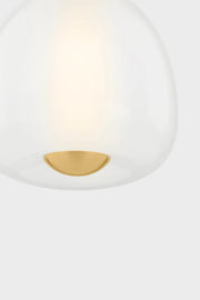 Hudson Valley 3015 Scranton 1-lt 15" LED Pendant - Aged Brass