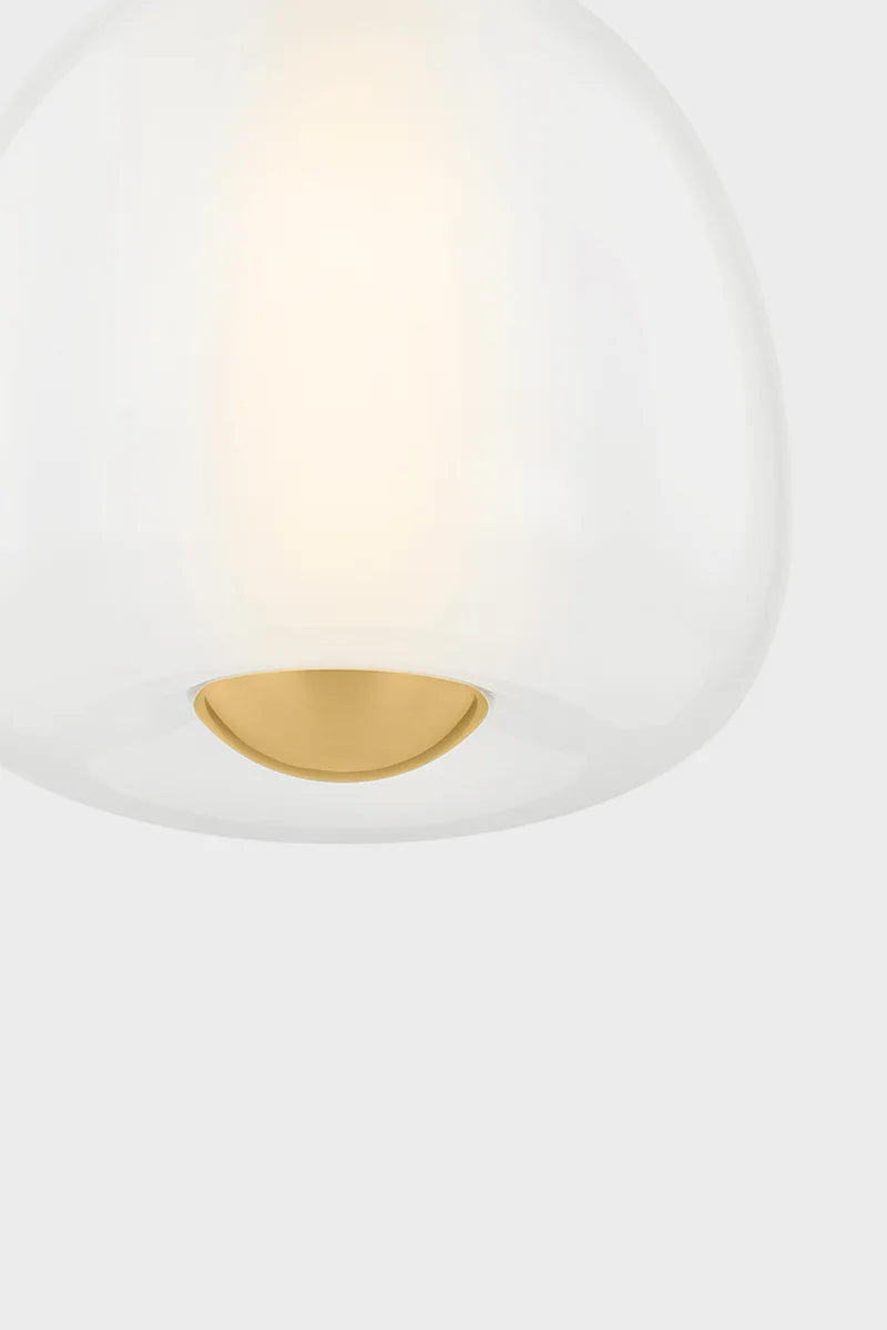 Hudson Valley 3015 Scranton 1-lt 15" LED Pendant - Aged Brass