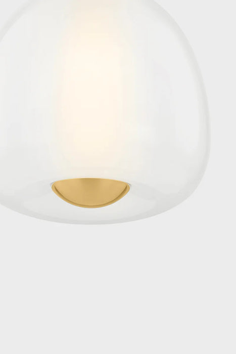 Hudson Valley 3015 Scranton 1-lt 15" LED Pendant - Aged Brass
