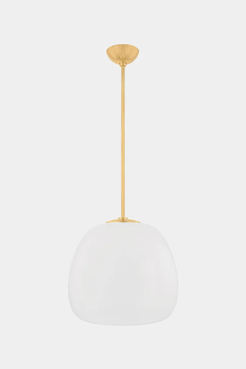 Hudson Valley 3019 Scranton 1-lt 19" LED Pendant - Aged Brass