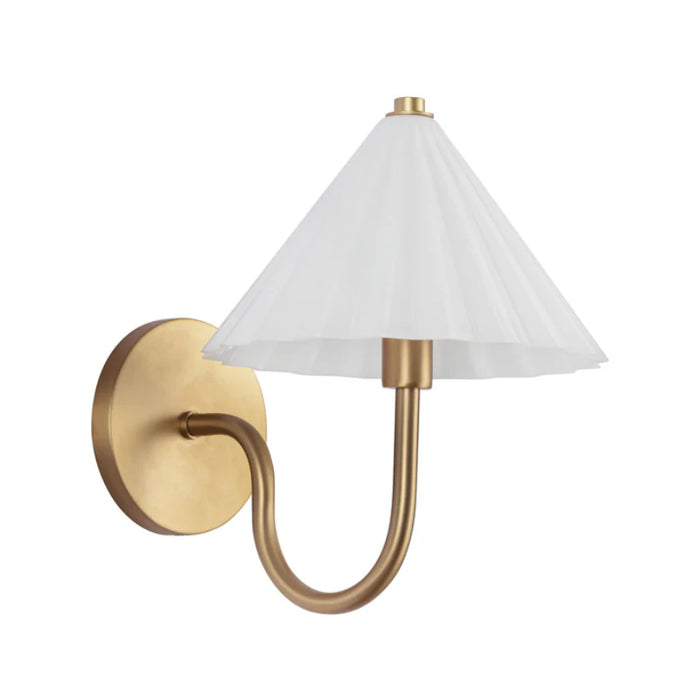 Alora Mood WV451808 Serena 1-lt 8" LED Wall/Vanity Light - Aged Gold