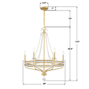 Crystorama SEV-1806 Seville 6-lt 28" Chandelier
